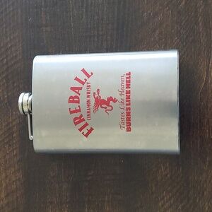 Fireball Whiskey stainless steel flask